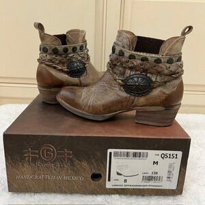 Circle G Women’s Harness and Studs Bootie - Moss, Size 8